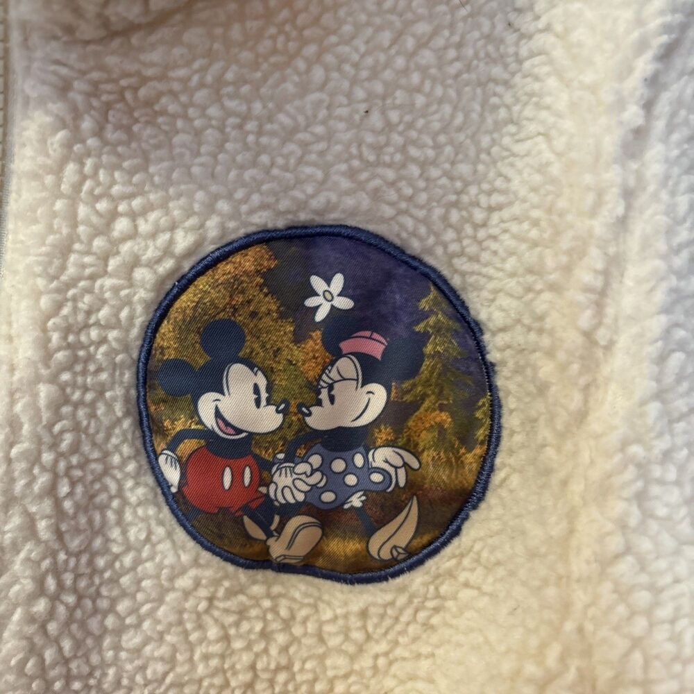 Disney Mickey & Minnie Mouse‎ Girls Fleece Pullover Zip Youth Size Med Pink - Picture 3 of 4